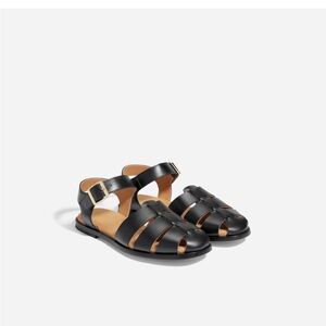 Nisolo Mira Black Fisherman Sandals